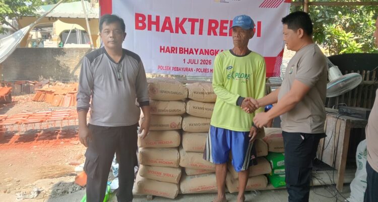 Sambut Hari Bhayangkara ke-80, Polsek Pebayuran Gelar Bhakti Religi dan Bantu Pembangunan Mushola Al-Hikmah