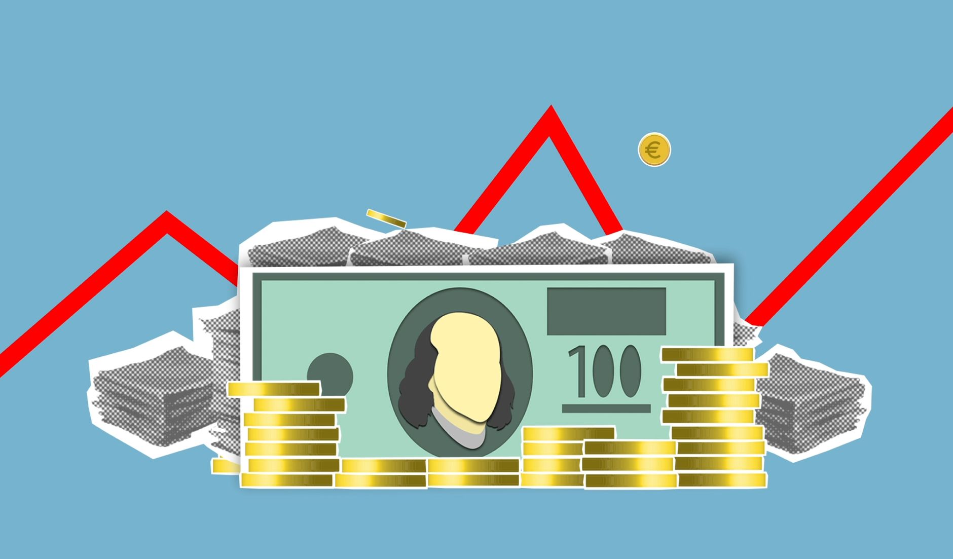 Ilustrasi grafik pertumbuhan ekonomi Indonesia tahun 2023 dengan tren positif dan analisis pasar